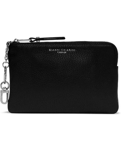 Gianni Chiarini Wallets Dollaro Wallet In Hammered Leather - Black