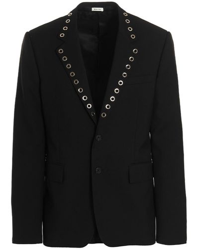 Alexander McQueen Single Breast Blazer Jacket - Black