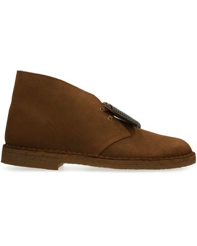 Clarks Suede Desert Boots - Brown