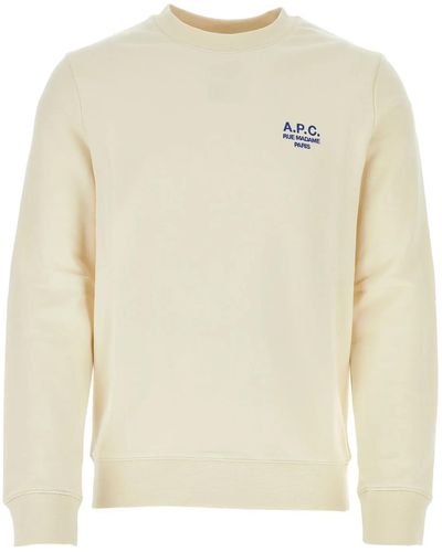 A.P.C. Cream Cotton Rider Sweatshirt - Natural