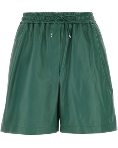 Loewe Bottle Nappa Leather Shorts - Green