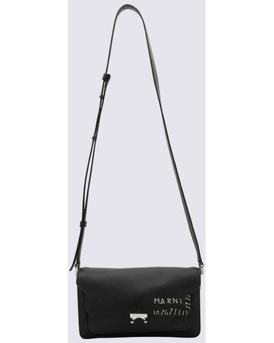 Marni Leather Shoulder Bag - Black