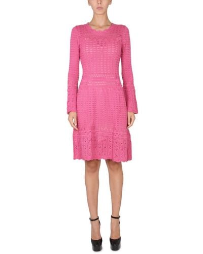 Boutique Moschino Wool Blend Dress - Pink