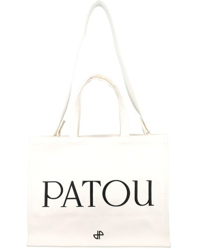 Patou Logo Tote - White