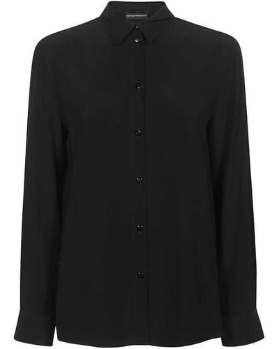 Emporio Armani Silk Shirt - Black