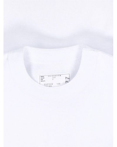 Sacai Zip Detail T-Shirt - White