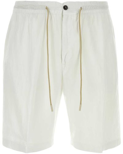 PT Torino Lyocell Blend Bermuda Shorts - White