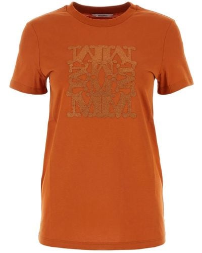 Max Mara Dark Cotton Taverna T-Shirt - Orange