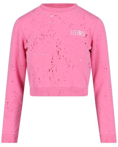 MM6 by Maison Martin Margiela Logo Sweatshirt - Pink