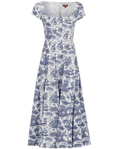 STAUD Dress With Print - Blue