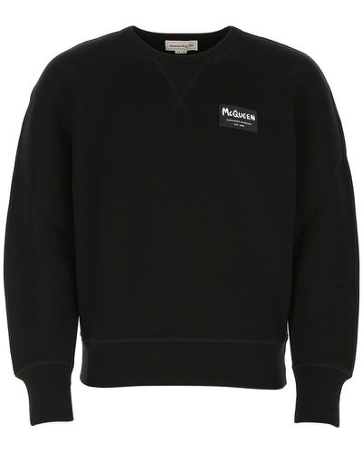 Alexander McQueen Graffiti Logo Sweatshirt - Black