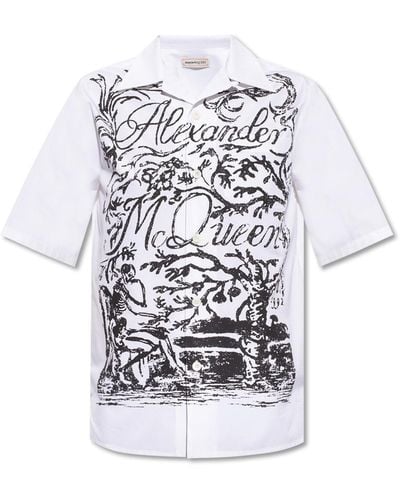Alexander McQueen Short Sleeve Shirt - White