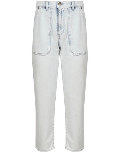 Pinko Light-Colored Chinos Jeans - Grey