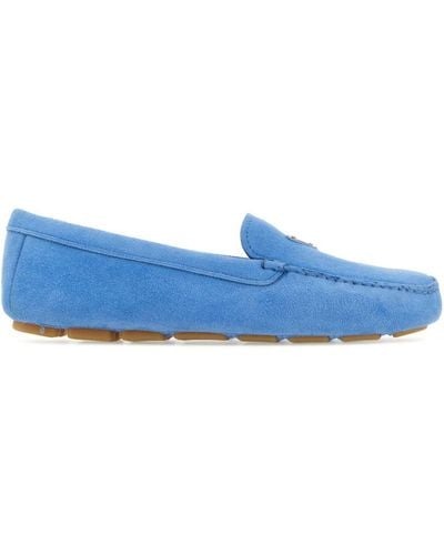Prada Suede Loafers - Blue