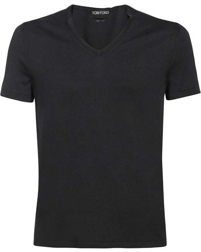 Tom Ford Silk-Cotton Blend T-Shirt - Black