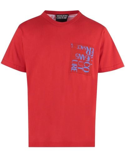 Versace Jeans Couture Printed Cotton T-shirt - Red