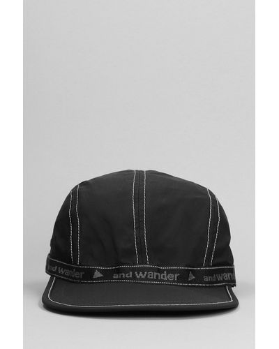and wander Hats In Black Nylon