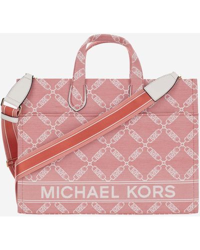 Michael Kors Gigi Bag Large Cotton Canvas - Pink