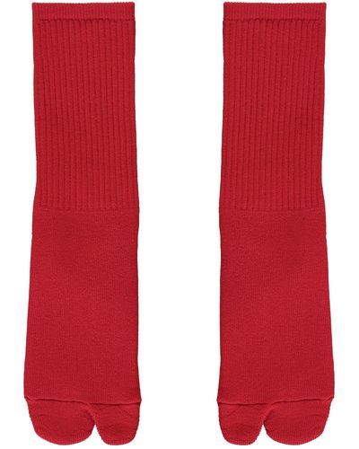 Ambush Cotton Socks With Logo - Red