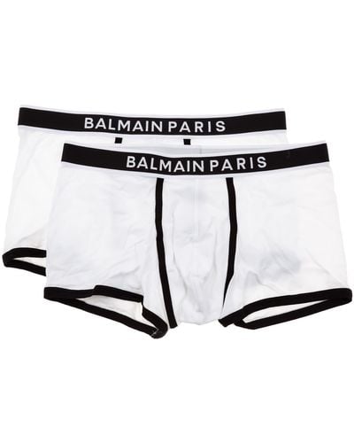 Balmain Underwear Boxer Shorts 2 Pack - White