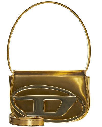 DIESEL 1dr Patent Leather Shoulder Bag - Metallic