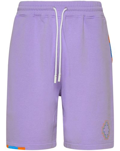 Marcelo Burlon County Of Milan Lilac Cotton Bermuda Shorts - Purple