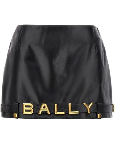 Bally Leather Mini Skirt Skirts - Black
