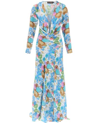 Siedres Senty Floral Maxi Dress - Blue