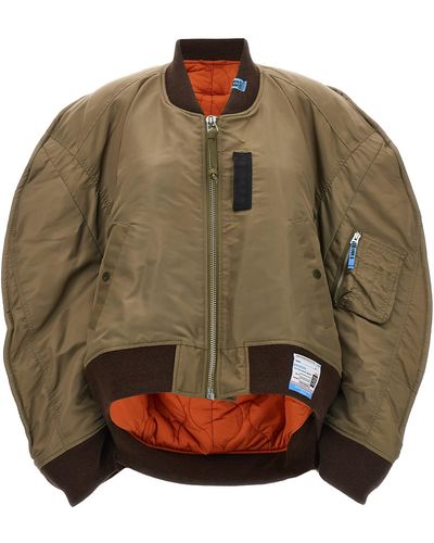 Maison Mihara Yasuhiro Nylon Bomber Jacket Coats, Trench Coats - Brown