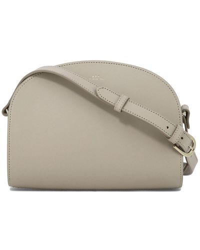 A.P.C. "Demi-Lune" Crossbody Bag - Gray