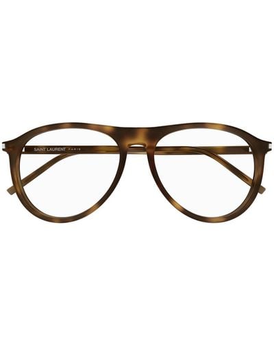 Saint Laurent Sl 667 Opt Linea Classic 002 Havana Glasses - Brown