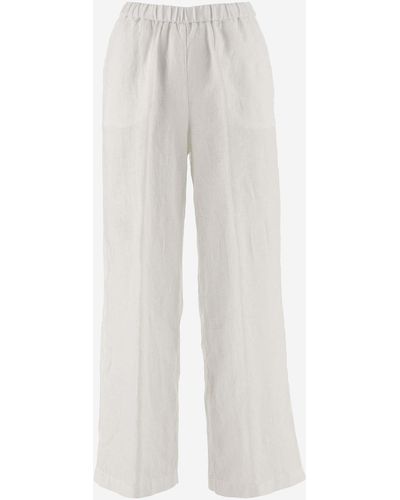 Aspesi Linen Trousers - White