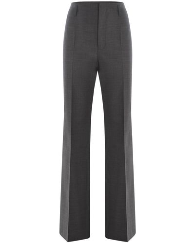 Philosophy Di Lorenzo Serafini High-Waist Pleated Tailored Trousers - Grey