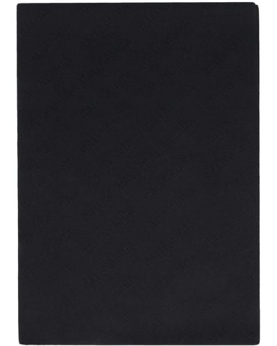 Balenciaga Fine-knit Stretch Scarf - Black