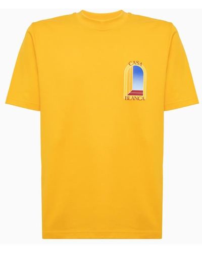 Casablancabrand Larche De Jour Printed T-shirt - Yellow