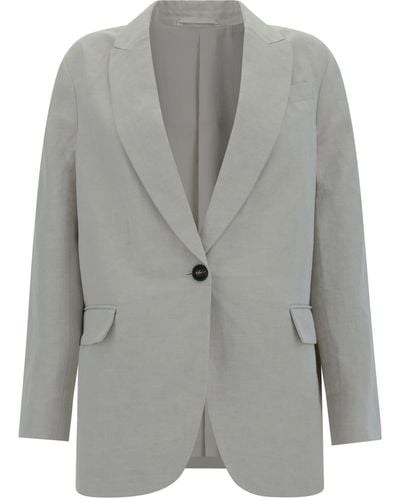 Brunello Cucinelli Blazer Jacket - Grey