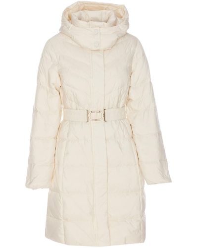 Twin Set Long Down Jacket - White