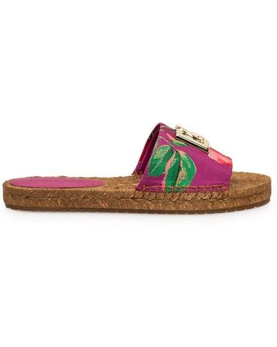 Dolce & Gabbana Espadrille With Flowers - Pink
