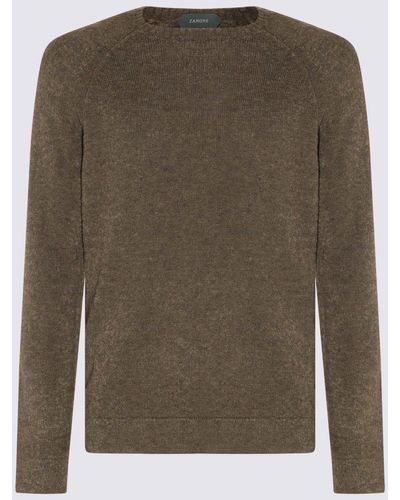 Zanone Wool Blend Sweater - Green