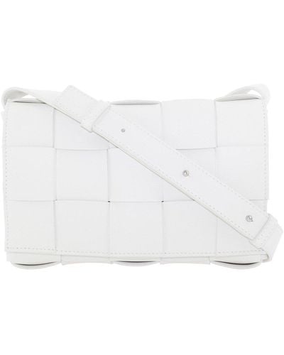 Bottega Veneta Cassette Shoulder Bag - White