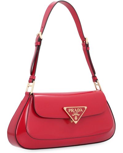 Prada Leather Shoulder Bag - Red