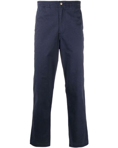 Polo Ralph Lauren Navy Cotton Straight-leg Pants - Men's - Cotton/spandex/elastane - Blue