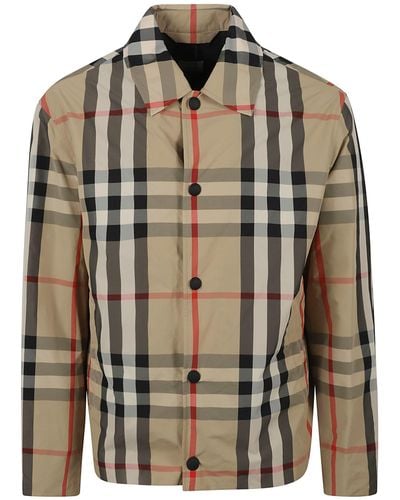 Burberry Check Pattern Shift Jacket - Multicolor