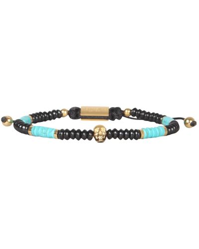 Northskull Bracelet With Beads - Blue