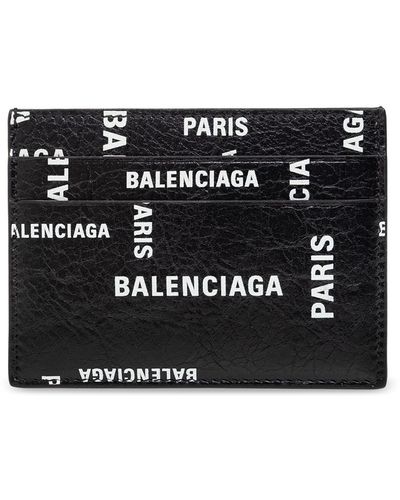 Balenciaga Leather Card Case - Black