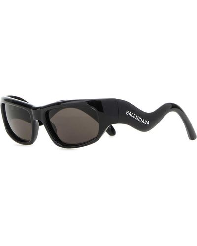 Balenciaga Acetate Hamptons Rectangle Sunglasses - Black