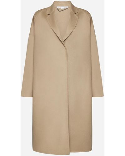 Stella McCartney Wool Single-breasted Coat - Natural