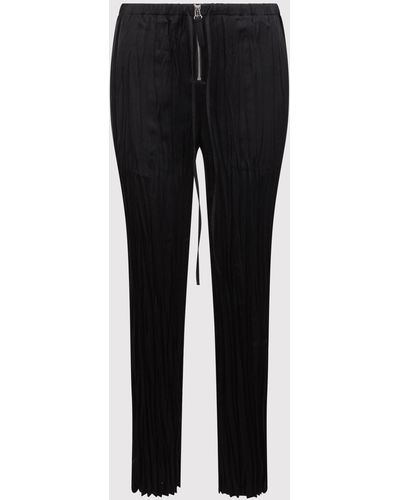 Helmut Lang Trousers With Wrinkled Effect - Black