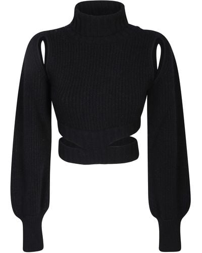 ANDREADAMO Cropped Sweater - Black