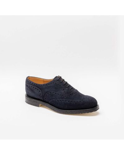 Church's Fairfield 81 Castoro Suede Oxford Shoe (Fitting G) - Blue